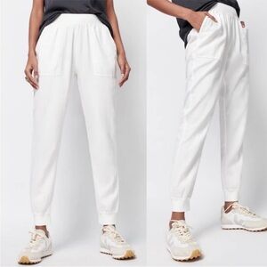 Faherty Arlie Day White Jogger Pants size XL linen